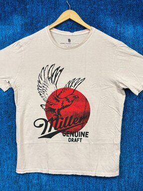 Miller Genuine Draft American Bald Eagle Beer Promo Tee L